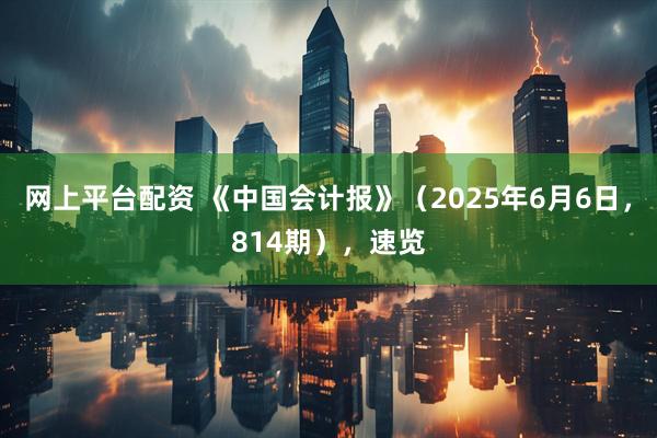 网上平台配资 《中国会计报》（2025年6月6日，814期），速览