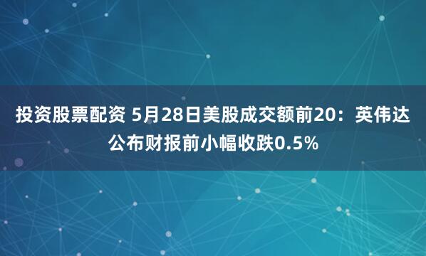 投资股票配资 5月28日美股成交额前20：英伟达公布财报前小幅收跌0.5%